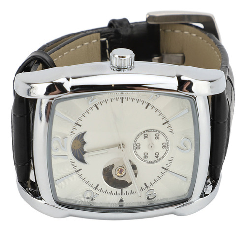Reloj Mecánico Skeleton Para Hombre, Automático, Con Fase Lu