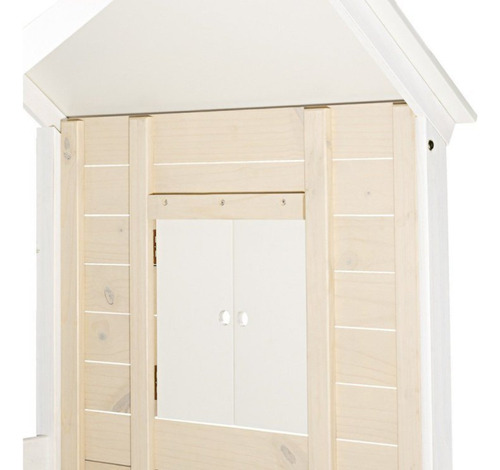 Cama Alta Infantil Club House Wood Com Escorregador Wt