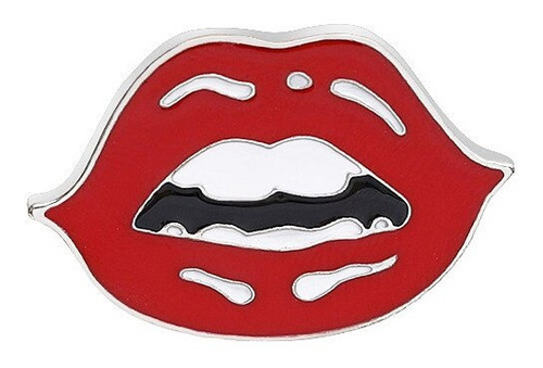 Pin Broche Metálico Beso Kiss Labios Rojos Lips 