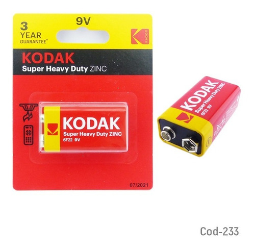 Pila De Zinc Kodak 9 Voltios Batería 