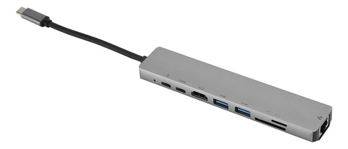 Hub 8 Em 1 Usb C Para Type C 3 Usb 3.0 Dock Station Rj45