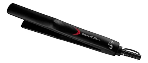 Modelador de cabelo GAMA Eleganza PLUS preto com detalhes em vermelho