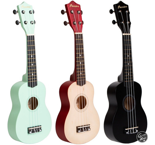Imagen 7 de 10 de Pack Ukelele Electroacustico Soprano Colores Afinador Funda