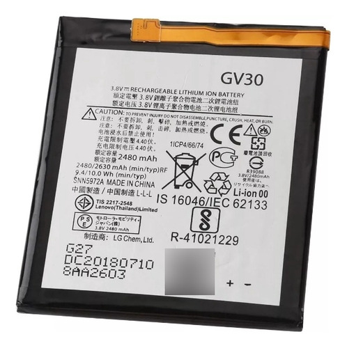 Bateria Para Moto Z Xt1650-05 Gv30 One Plus 2480 Mah