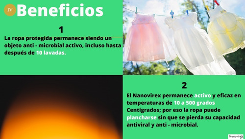 Imagen 6 de 8 de Nanovirex Desinfectante Nanotecnologia Duracion Hast 10 Dias