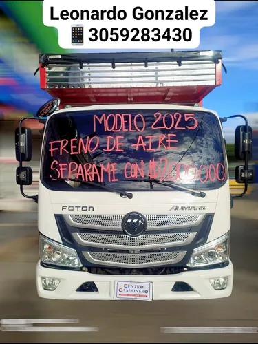 Fotón Fhr Xl Modelo 2025/ 3.1 Ton/ Motor Cummins/ Freno Aire
