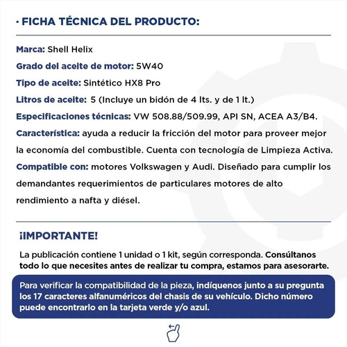 Imagen 2 de 9 de Aceite Shell Helix Hx8 Pro Av 5w40 Vw Scirocco X 5 Litros.