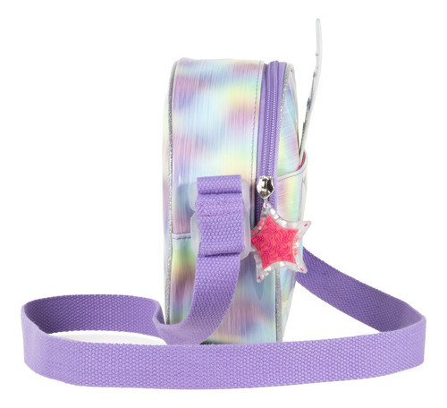 Bolsa Crossbody Cloe Para Niña Circular Material Mica Color Azul