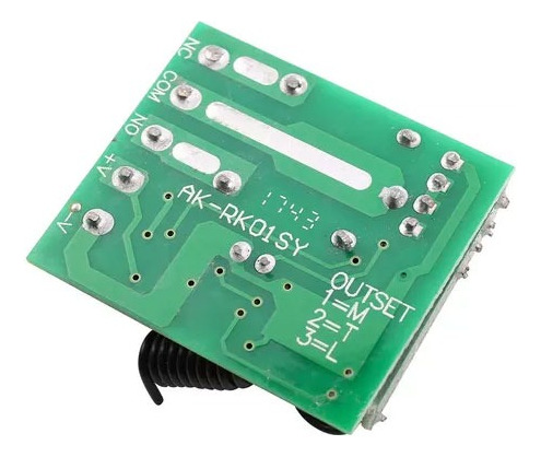 Módulo Receptor Relé Rf 12v/433mhz - Sin Control (solo Relé)