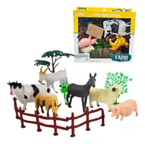 Comprar Caja Set X 12 Piezas Animales Y Accesorios Granja Selva Dino