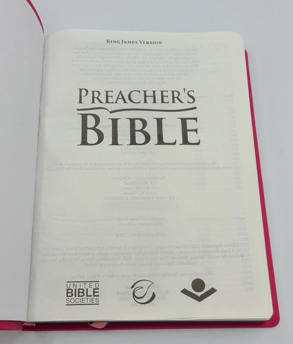 Imagen 5 de 9 de Biblia Para La Predicación En Inglés Kjv Imitacion Fucsia