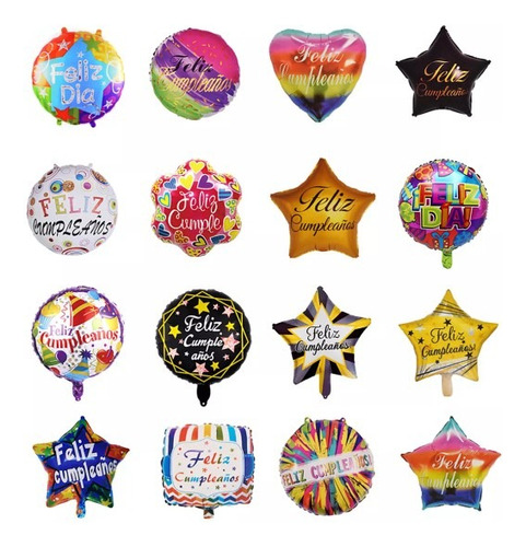 Pack De Globos 36 Unidades Con Varillas