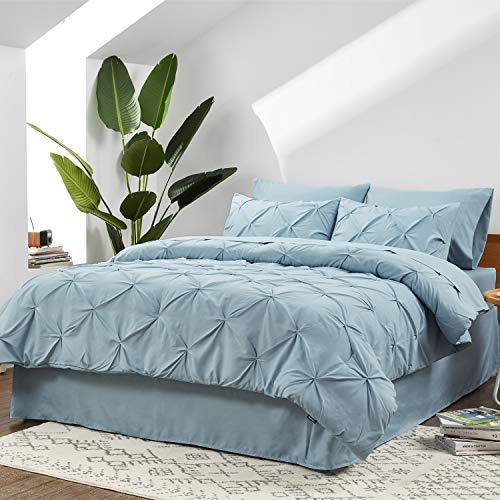 Edredon Y Ropa De Cama California King Size Azul Claro 8pz