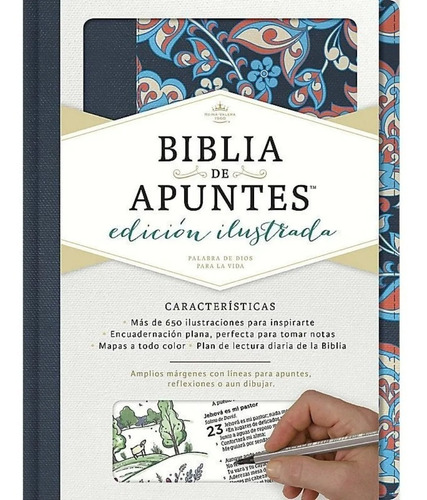 Biblia De Apuntes Rvr1960 Rosado-azul Edicion Ilustrada®