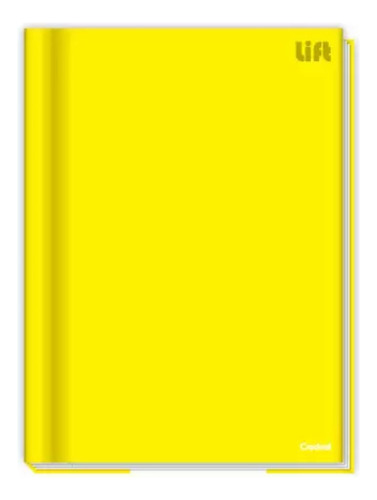 Caderno Brochura 1/4 Capa Dura 48 Fls. Lift Amarelo Credeal