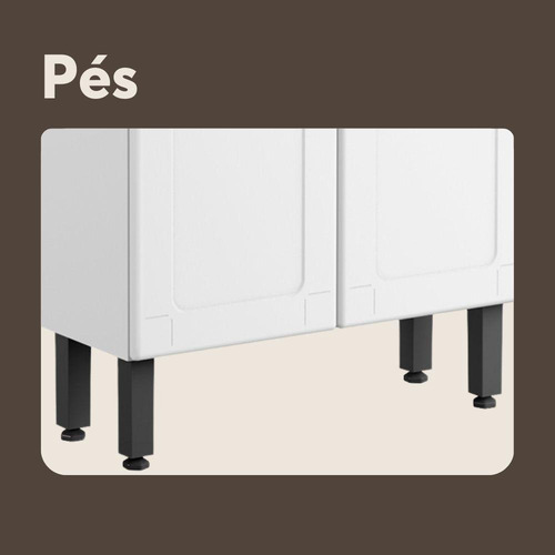 Balcão De Aço Multiuso Bertolini Branco 3 Portas