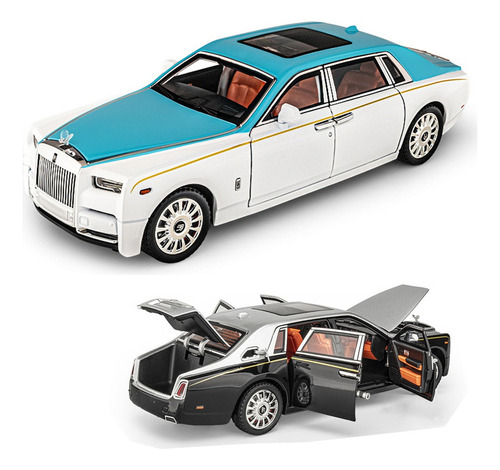 Coche Metálico Miniatura Rolls Royce Phantom Techo Estrellas