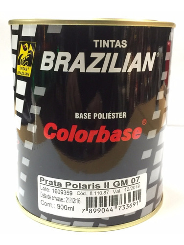 Pintura Base Poliester Plata Polaris  General Motors.x 900ml