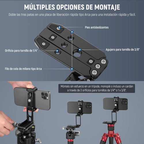Soporte Trípode Para Móvil Con Cold Shoes, Adaptador De