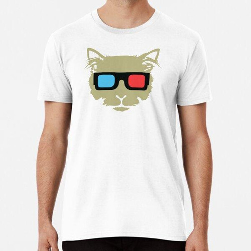 Remera Gato Con Gafas 3d Algodon Premium