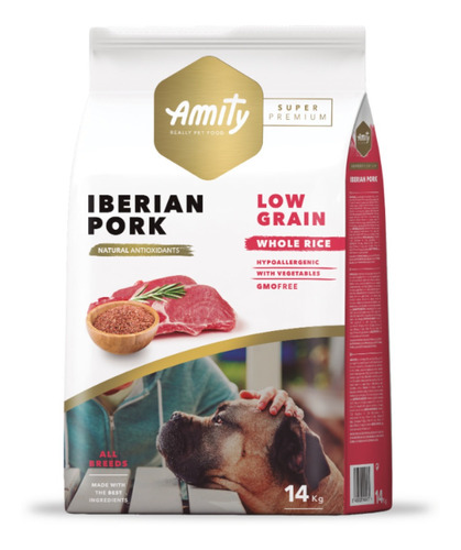 Alimento Para Perro Adulto Amity Cerdo - 14 Kg