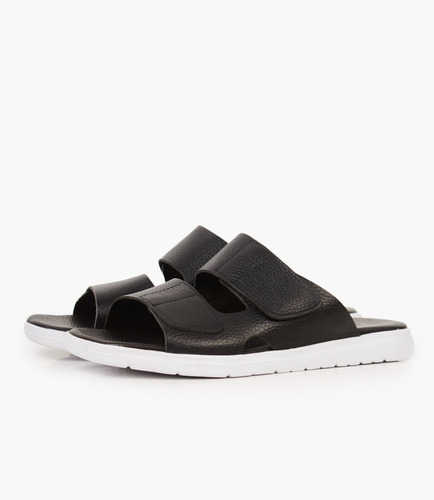 Sandalias Urbanas Saupe Boating Negras Lisas Para Hombre 