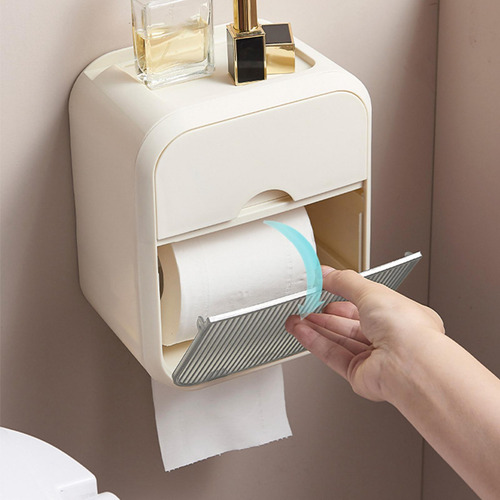 Portarrollos De Pañuelos Con Estante Para Teléfono, Caja