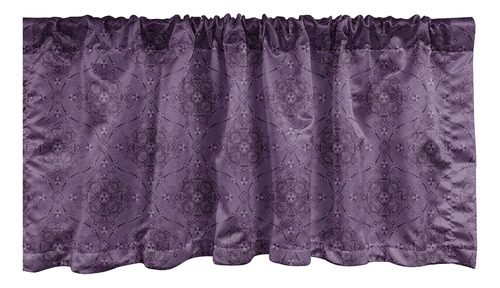 Lunarable Cenefa Ventana Morada Ilustracion Bohemia Adorno X