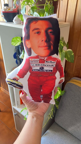 Muñeco Ayrton Senna Chiquito Mini Ayrton Senna F1 Blanco Ayrton Senna