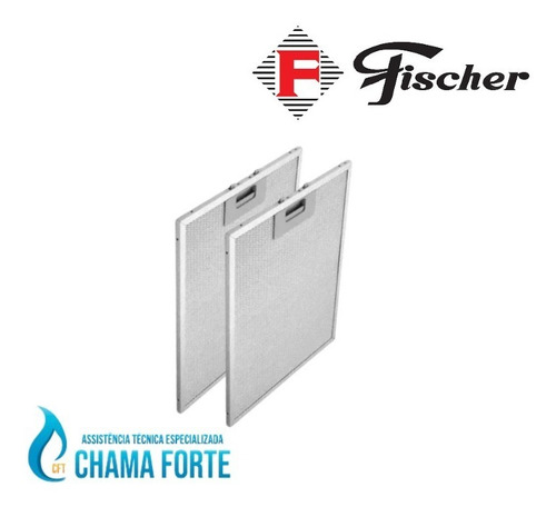 Imagem 2 de 2 de 2 Filtros Tela Aluminio Coifa Parede Fischer Talent 60cm