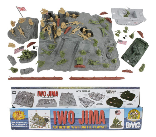 Bmc Ww2 Iwo Jima Plastic Army Men - Isla, Tanks Soldados 72