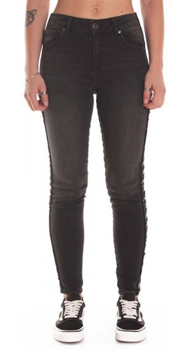 Pantalon Jean Kappa 222 Banda Bissa Chupin Elastizado - Dama