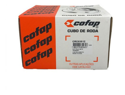 Par Cubo Roda Traseiro Com Abs Uno 1.0 Evo 2014 2015 Cofap