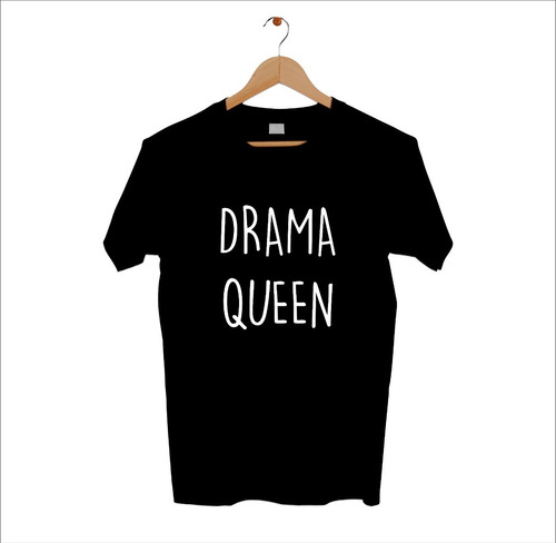 Remera Negra Drama Queen/ Excelente Calidad/ Zona Sur