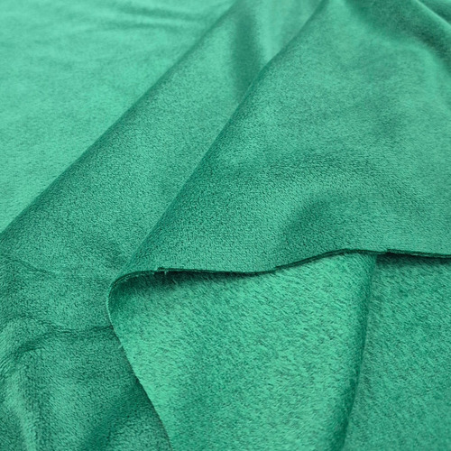 Tela Por Metro Plush Bifaz 1.5m De Ancho Suave Y Con Spandex Verde