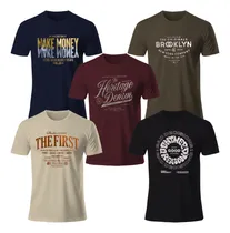 Comprar Pack X5 Remeras Manga Corta Estampadas Hombre Talles S - Xxl