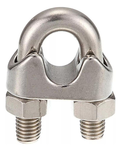 Grampo Clip Em Inox Para Cabo De Aço Leve 1/4 Polegadas 6mm