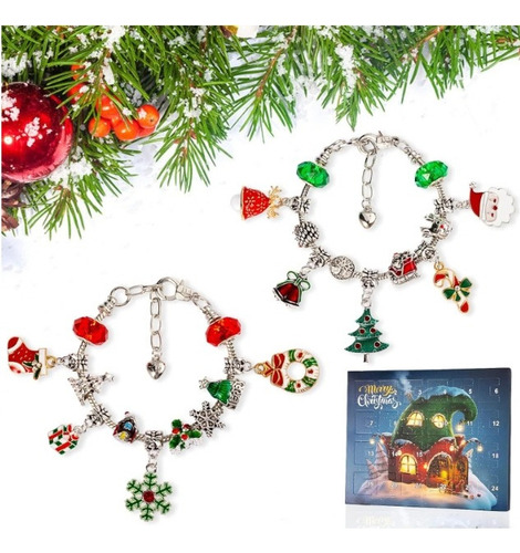 Set De Bisutería, Regalos De Navidad, 2 Pulseras Infantiles