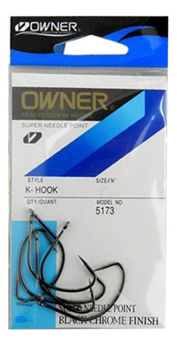 Anzol Owner K-hook 5173 Nº 1/0 Pcte C/ 6 Unidades
