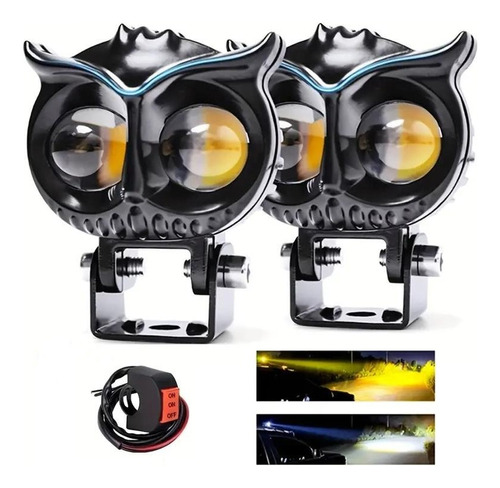 Par Faros Led 80w Hi/lo Doble Color Auto Moto Exploradoras