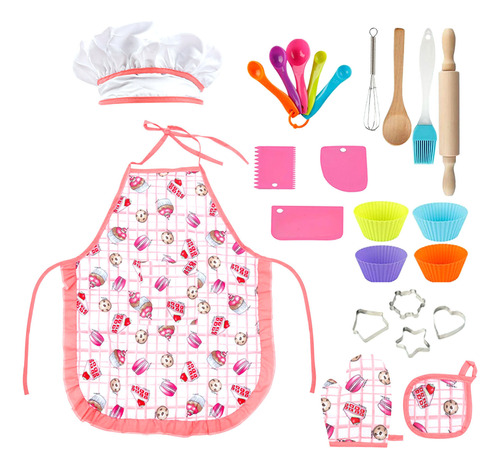 Set De Cocina Y Repostería Para Niños, 18 Piezas, Disfraz De