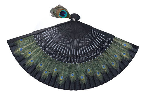 Leque Dobrável, Leque De Osso Preto, Leque De Mão Com