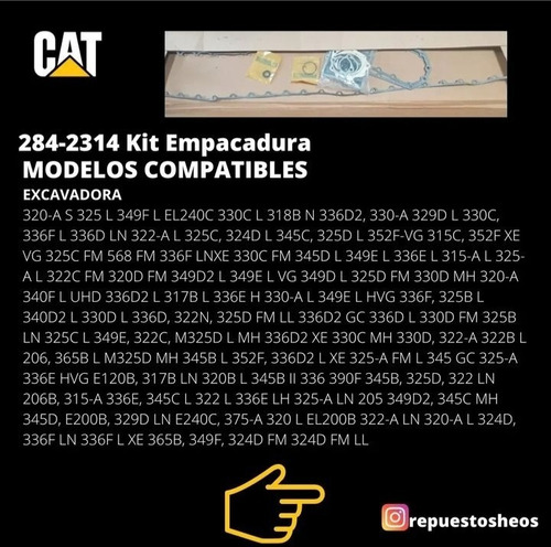 Kit Empacadura John Deere Excavadora 2842314