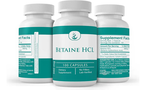 Betaine Hcl Marca Pure