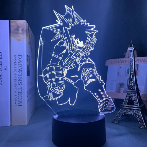Lámpara 3d Anime My Hero Academia Katsuki Bakugo Night Light