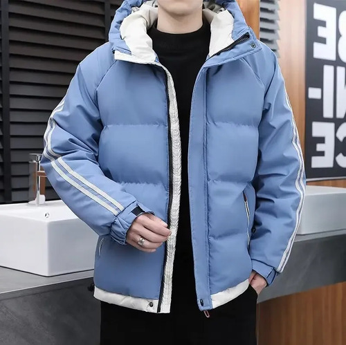 Chaqueta Casual De Invierno Con Capucha Acolchada De Algodón