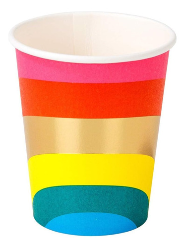 Mesas Parlantes Vasos De Papel Reciclables De Arco Iris Para