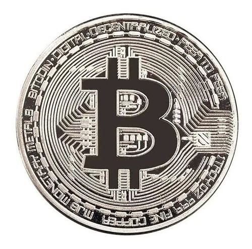 Souvenir Moneda Bitcoin Física Coleccionable Con Cápsula