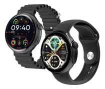 Comprar Smartwatch Grow Gr22 Gt Super Amoled C\u002F 2 Mallas Silicona Ocean + Lisa - Reloj Inteligente Bluetooth Llamadas Chatgpt Whatsapp Deportes Fitness Salud - Premium - Android & Ios - Color Negro