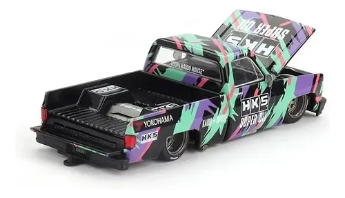 街道ハウス HKS POWER Silverado V1 チェイスカー Miniatura Chevrolet Silverado Kaido House HKS V1 da Mini GT